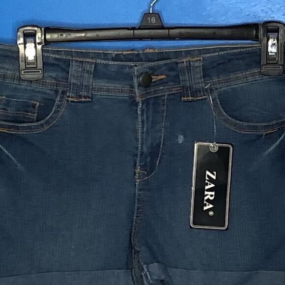 Zara Denim Shorts size 28 NWT 8.5” Rise - Flawed - Picture 5 of 8